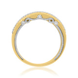 Photo of Rook 3/4 ct tw. Lab Grown Diamond Same Sex Mens Band Set 10K Yellow Gold [BT1435YM]