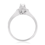 Photo of Lyla 2/3 ct tw. Lab Grown Diamond Oval Solitaire Bridal Set 14K White Gold [BT1420WE-C000]