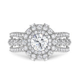 Photo of Jemma 2 ct tw. Lab Grown Diamond Round Solitaire Bridal Set 10K White Gold [BT1423WE-L070]