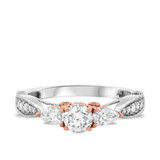 Photo of Myla 1 1/7 ct tw. Lab Grown Diamond Round Solitaire Bridal Set 10K White Gold [BT1433WE-L045]