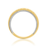 Photo of Raven 1/2 ct tw. Lab Grown Diamond Wedding Band Set 14K Yellow Gold [BT1437YL]