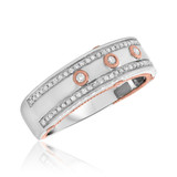 Photo of Raven 1/2 ct tw. Lab Grown Diamond Wedding Band Set 10K White Gold [BT1437WM]