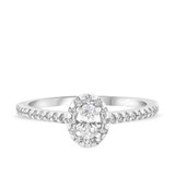 Photo of Breanna 3/4 ct tw. Lab Grown Diamond Oval Solitaire Bridal Set 14K White Gold [BT1428WE-C000]