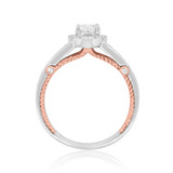 Photo of Raven 1 1/10 ct tw. Lab Grown Diamond Round Solitaire Bridal Set 10K White Gold [BT1437WE-L045]