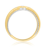Photo of Mae 1/7 ct tw. Lab Grown Diamond Wedding Band Set 14K Yellow Gold [BT1438YM]