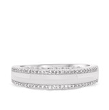 Photo of Hope 1/2 ct tw. Lab Grown Diamond Same Sex Mens Band Set 10K White Gold [BT1421WM]