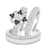 Photo of Hope 1 1/3 ct tw. Lab Grown Diamond Oval Solitaire Trio Set 10K White Gold [BT1421W-C000]