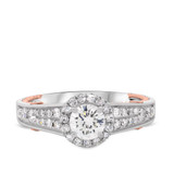 Photo of Raven 1 3/8 ct tw. Lab Grown Diamond Round Solitaire Trio Set 10K White Gold [BT1437WE-L045]