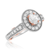 Photo of Dream 1 1/5 ct tw. Lab Grown Diamond Oval Solitaire Bridal Set 14K White Gold [BT1436WE-C000]