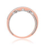 Photo of Rook 2/3 ct tw. Lab Grown Diamond Wedding Band Set 10K Rose Gold [BT1435RM]