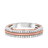 Photo of Rook 1 3/8 ct tw. Lab Grown Diamond Princess Solitaire Trio Set 14K White Gold [BT1435WM]