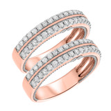 Photo of Palmer 1 1/2 ct tw. Lab Grown Diamond Same Sex Mens Band Set 10K Rose Gold [WM1434R]