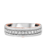 Photo of Myla 1 1/10 ct tw. Lab Grown Diamond Same Sex Mens Band Set 14K White Gold [BT1433WM]