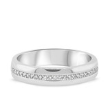 Photo of Breanna 3/8 ct tw. Lab Grown Diamond Wedding Band Set 14K White Gold [BT1428WM]