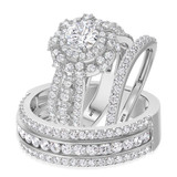 Photo of Jemma 3 1/10 ct tw. Lab Grown Diamond Round Solitaire Trio Set 14K White Gold [BT1423W-L070]