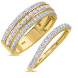Photo of Jemma 1 1/4 ct tw. Lab Grown Diamond Wedding Band Set 14K Yellow Gold [WB1423Y]
