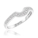 Photo of Lyla 3/8 ct tw. Lab Grown Diamond Wedding Band Set 10K White Gold [BT1420WL]