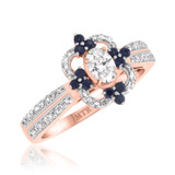 Photo of Hope 1 1/10 ct tw. Lab Grown Diamond Oval Solitaire Bridal Set 10K Rose Gold [BT1421RE-C000]