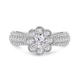 Photo of Ember 1 2/3 ct tw. Lab Grown Diamond Round Solitaire Bridal Set 14K White Gold [BT1422WE-L045]