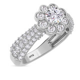 Photo of Ember 1 2/3 ct tw. Lab Grown Diamond Round Solitaire Bridal Set 14K White Gold [BT1422WE-L045]