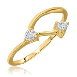 Photo of Lanie 3/8 ct tw. Lab Grown Diamond Same Sex Ladies Band Set 14K Yellow Gold [BT1625YL]