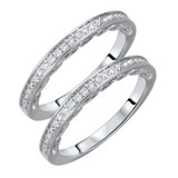 Photo of Cadence 1/3 ct tw. Lab Grown Diamond Same Sex Ladies Band Set 14K White Gold [WL1626W]