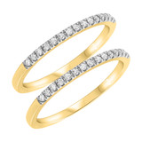 Photo of Dean 3/8 ct tw. Lab Grown Diamond Same Sex Ladies Band Set 14K Yellow Gold [WL1629Y]