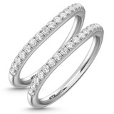 Photo of Tanner 3/8 ct tw. Lab Grown Diamond Same Sex Ladies Band Set 14K White Gold [WL1630W]