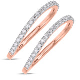 Photo of Ember 3/8 ct tw. Lab Grown Diamond Same Sex Ladies Band Set 14K Rose Gold [WL1422R]