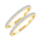 Photo of Breanna 3/8 ct tw. Lab Grown Diamond Same Sex Ladies Band Set 10K Yellow Gold [WL1428Y]