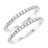 Photo of Carson 3/8 ct tw. Lab Grown Diamond Same Sex Ladies Band Set 10K White Gold [WL1623W]