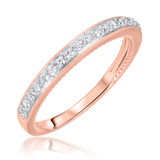 Photo of Colt 3/8 ct tw. Lab Grown Diamond Same Sex Ladies Band Set 10K Rose Gold [BT1628RL]