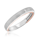 Photo of Mae 1/20 ct tw. Lab Grown Diamond Same Sex Ladies Band Set 10K White Gold [BT1438WL]