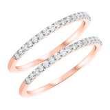 Photo of Betty 1/4 ct tw. Lab Grown Diamond Same Sex Ladies Band Set 14K Rose Gold [WL1622R]