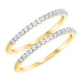 Photo of Betty 1/4 ct tw. Lab Grown Diamond Same Sex Ladies Band Set 14K Yellow Gold [WL1622Y]