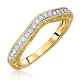 Photo of Danica 3/8 ct tw. Lab Grown Diamond Same Sex Ladies Band Set 14K Yellow Gold [BT1624YL]