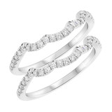Photo of Margie 1/4 ct tw. Lab Grown Diamond Same Sex Ladies Band Set 14K White Gold [WL1621W]