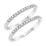 Photo of Dean 3/8 ct tw. Lab Grown Diamond Same Sex Ladies Band Set 14K White Gold [WL1629W]