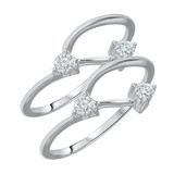 Photo of Lanie 3/8 ct tw. Lab Grown Diamond Same Sex Ladies Band Set 14K White Gold [WL1625W]