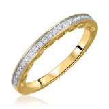 Photo of Cadence 1/3 ct tw. Lab Grown Diamond Same Sex Ladies Band Set 14K Yellow Gold [BT1626YL]