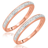 Photo of Colt 3/8 ct tw. Lab Grown Diamond Same Sex Ladies Band Set 14K Rose Gold [WL1628R]