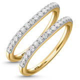 Photo of Tanner 3/8 ct tw. Lab Grown Diamond Same Sex Ladies Band Set 14K Yellow Gold [WL1630Y]
