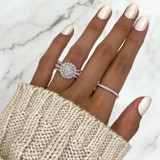 Photo of Jemma 1/2 ct tw. Lab Grown Diamond Same Sex Ladies Band Set 10K Rose Gold [BT1423RL]