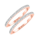 Photo of Breanna 3/8 ct tw. Lab Grown Diamond Same Sex Ladies Band Set 10K Rose Gold [WL1428R]