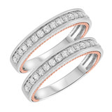 Photo of Raven 1/3 ct tw. Lab Grown Diamond Same Sex Ladies Band Set 14K White Gold [WL1437W]