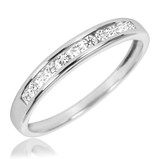 Photo of Encienda 1/5 ct tw. Diamond Ladies Band 14K White Gold [BT500WL]