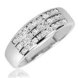 Photo of Encienda 2/3 ct tw. Diamond Mens Band 10K White Gold [BT500WM]