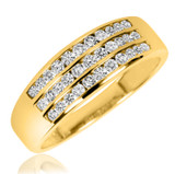 Photo of Encienda 2/3 ct tw. Diamond Mens Band 10K Yellow Gold [BT500YM]