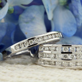 Photo of Encienda 7/8 ct tw. Diamond Wedding Band Set 10K Yellow Gold [WB500Y]