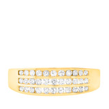 Photo of Encienda 7/8 ct tw. Diamond Wedding Band Set 14K Yellow Gold [BT500YM]